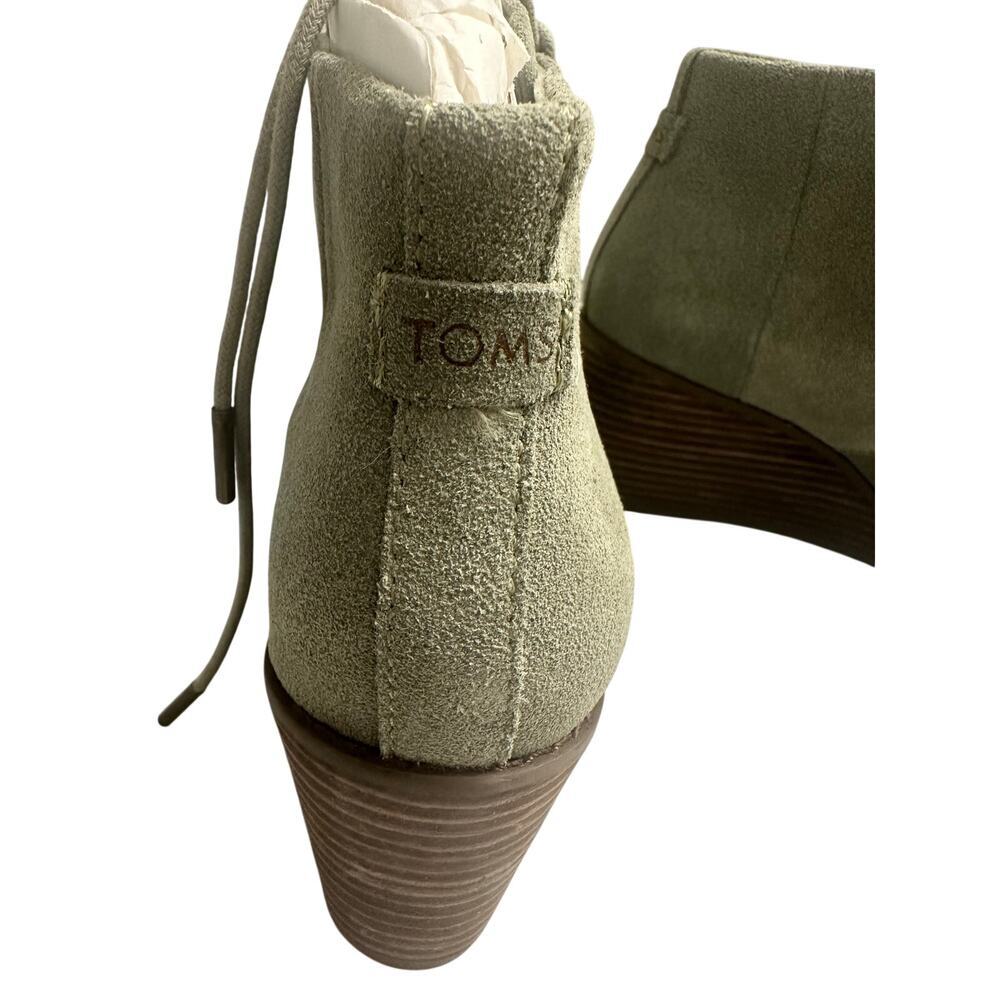 TOMS Hyde Wedge Bootie Vetiver Grey Size 7.5 - Picture 2 of 3